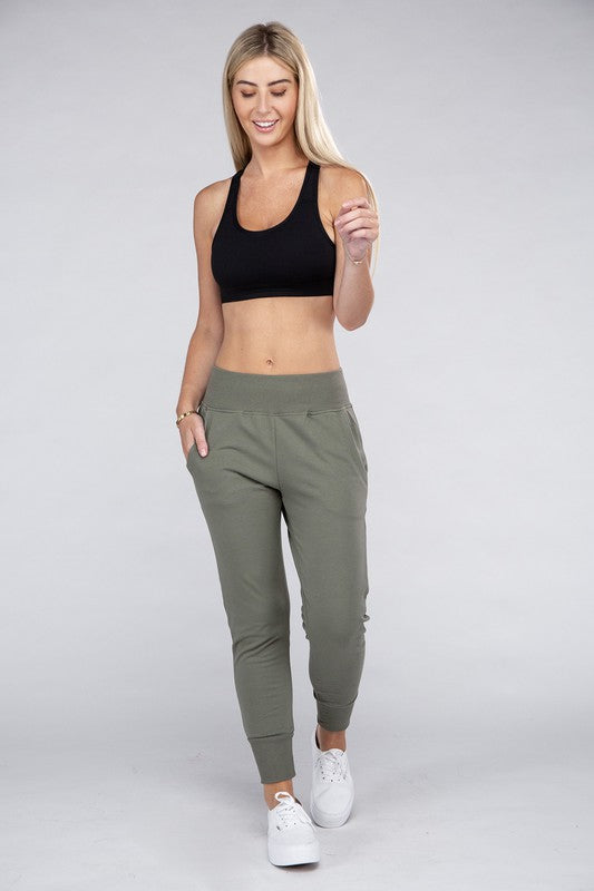 Comfy Stretch Lounge | Pants Clothing Ambiance Apparel Military Green S 