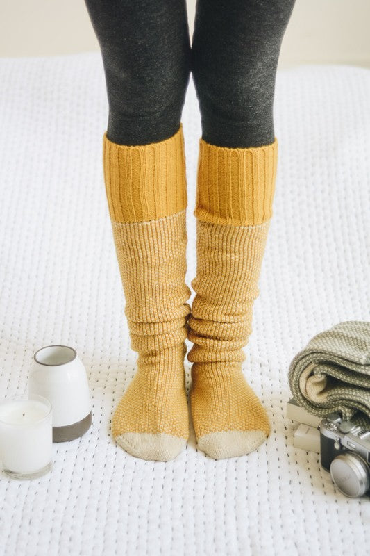 Knitted Lounge | Socks accessory Leto Accessories Mustard Default 
