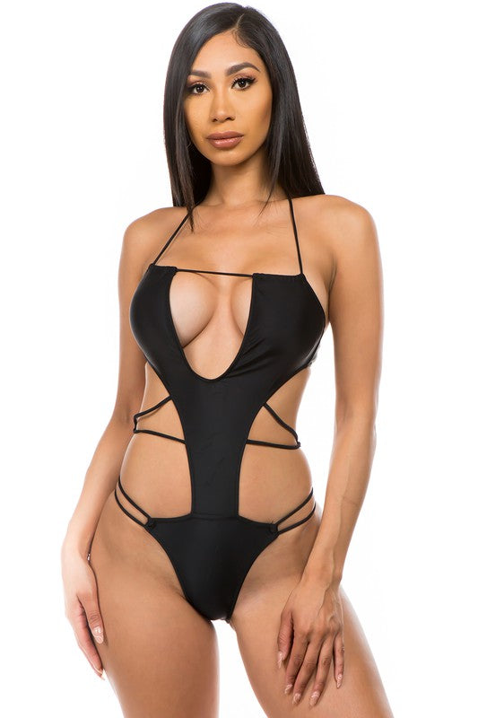 One-piece with sexy cut outs  Mermaid Swimwear Black S 