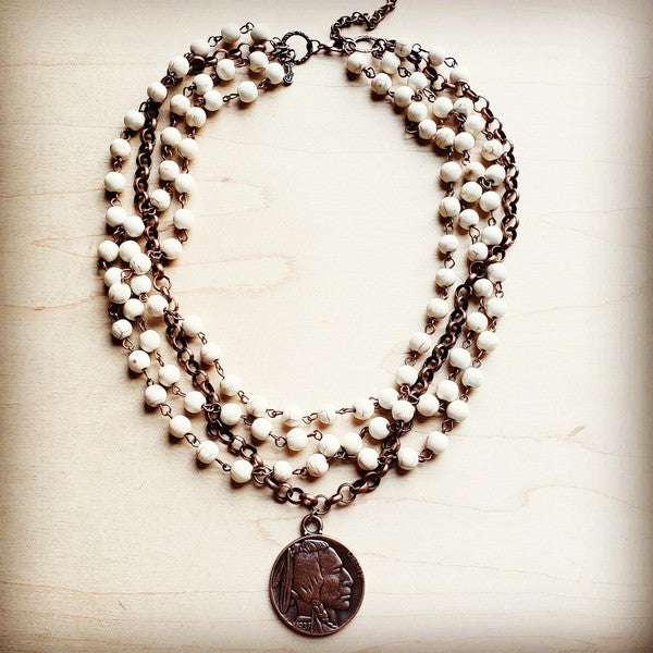 White Turquoise | Copper Coin | Necklace jewelry The Jewelry Junkie white 1 