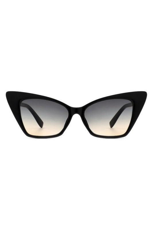 Retro | Square Cat Eye | Sunglasses accessory Cramilo Eyewear Black/Smoke Gradient OneSize 