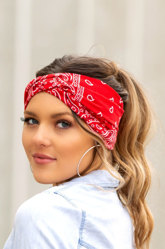 Bandana Twist | Headwrap hair accessory Aili's Corner Red OneSize 