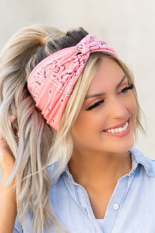 Bandana Twist | Headwrap hair accessory Aili's Corner Salmon OneSize 