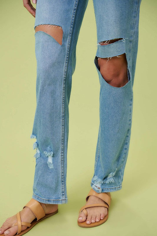 High Rise | Distressed Wide Leg | Jeans jeans Vibrant M.i.U   