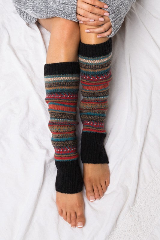 Short Fairisle | Leg warmer accessory Aili's Corner Black OneSize 