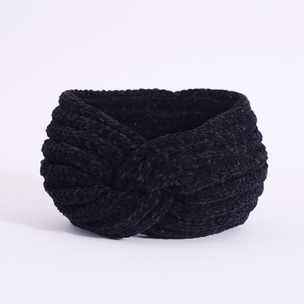 Cozy Chenille- Style | Yarn | Headband accessory Bella Chic BLACK/BKBK Os 