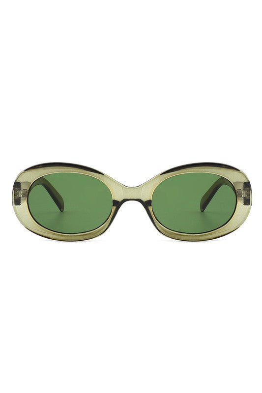 Oval Retro Clout Vintage | Sunglasses accessory Cramilo Eyewear Green OneSize 