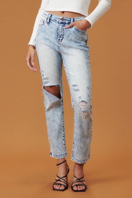 High Rise | Distressed Skinny | Jeans jeans Vibrant M.i.U   