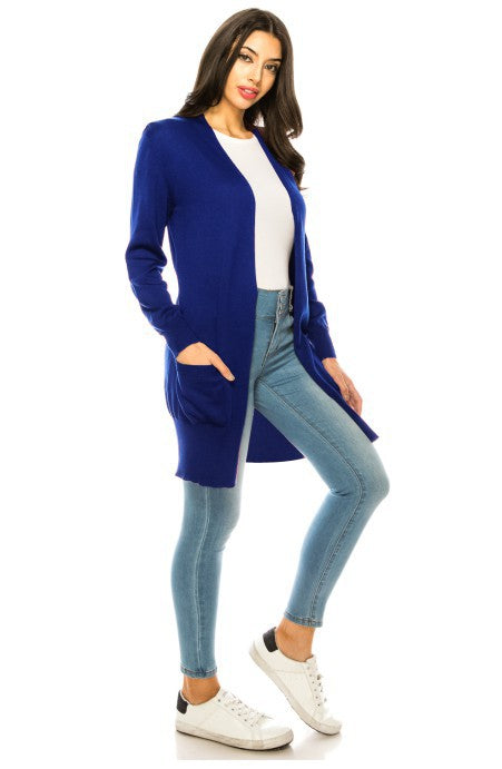 Knit Cardigan | Sweater sweater Annva USA ROYAL BLUE L 