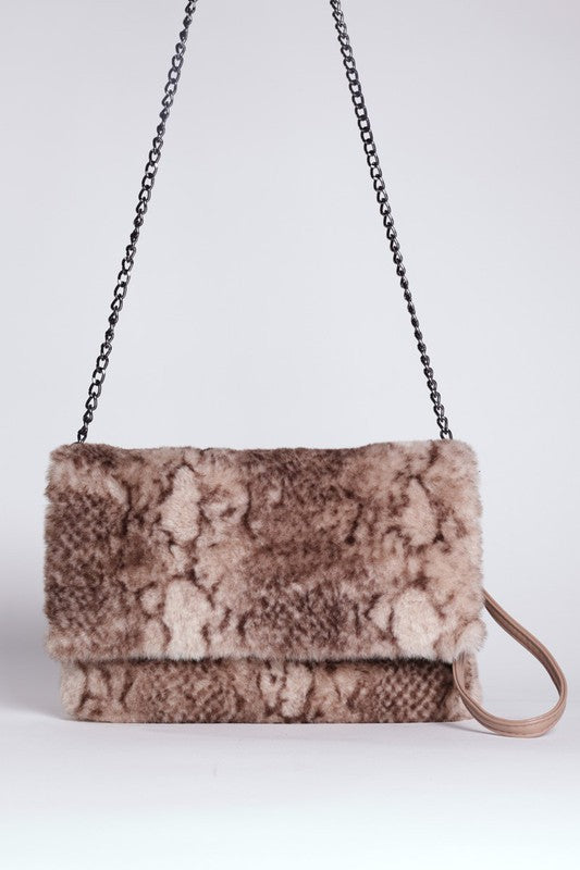 Faux Fur Clutch | Shoulder Bag | 2 Handbag Bella Chic   