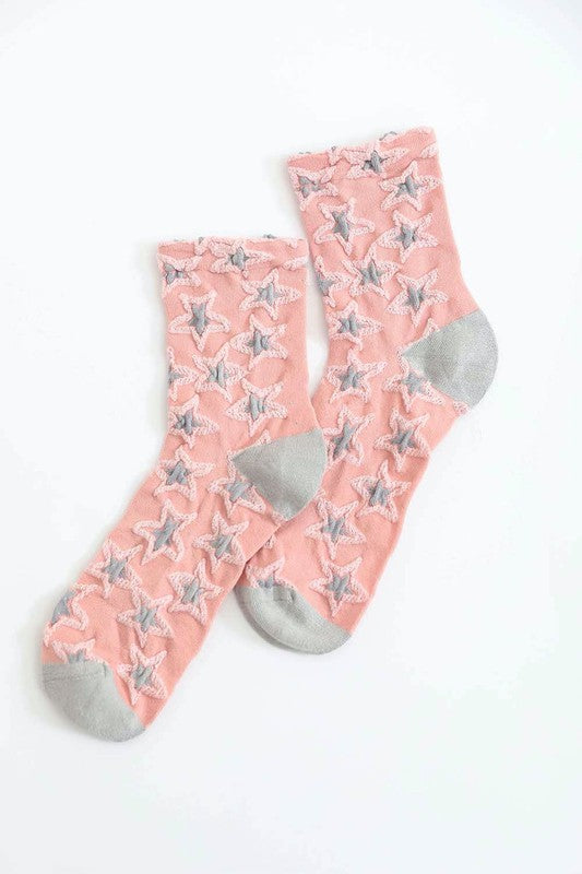 Star Design | Socks  Leto Accessories Pink Default 