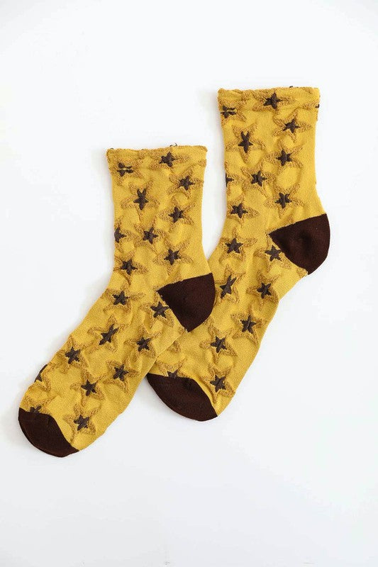 Star Design | Socks  Leto Accessories Mustard Default 