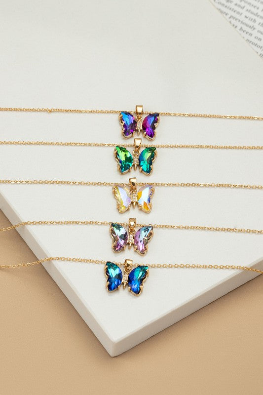 Crystal Butterfly | Necklace jewelry LA3accessories   