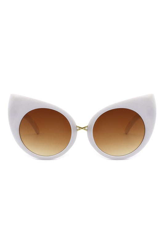 Retro | High Pointed  Cat Eye | Sunglasses accessory Cramilo Eyewear White OneSize 