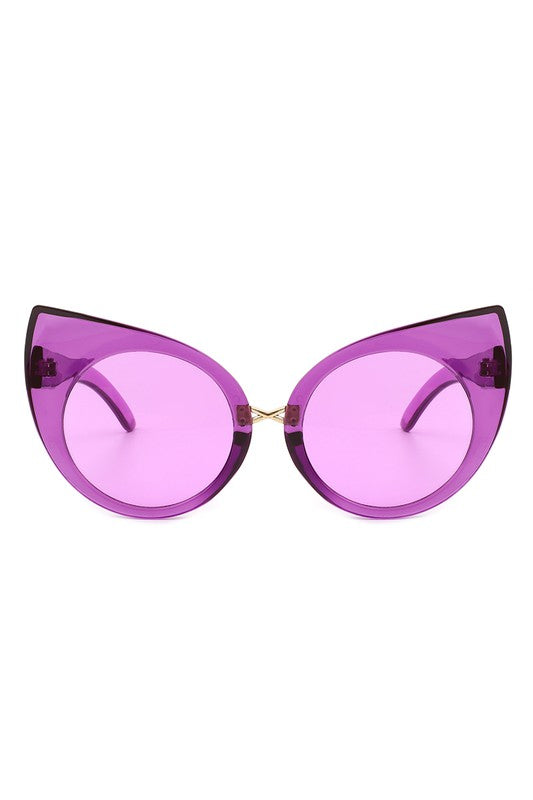 Retro | High Pointed  Cat Eye | Sunglasses accessory Cramilo Eyewear Purple OneSize 