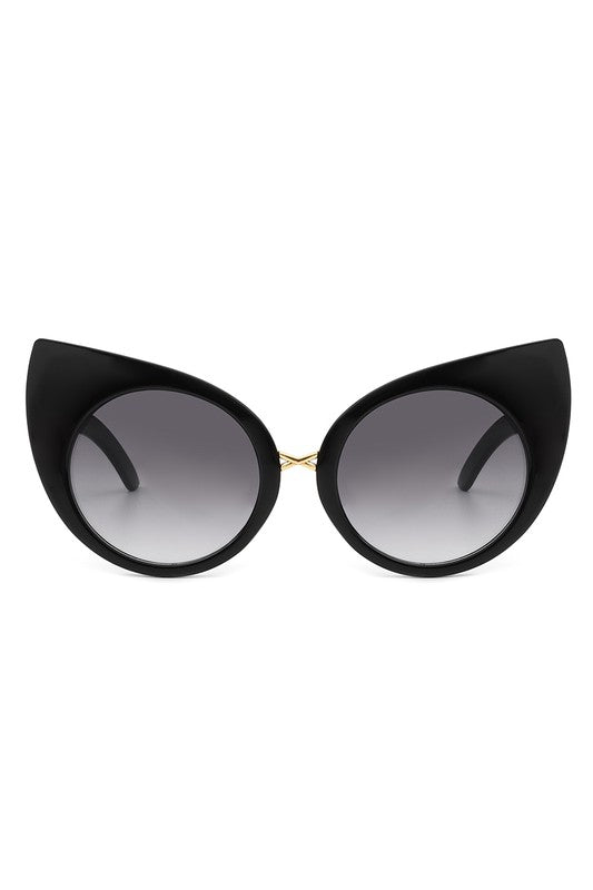 Retro | High Pointed  Cat Eye | Sunglasses accessory Cramilo Eyewear Black OneSize 