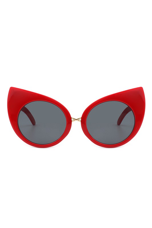 Retro | High Pointed  Cat Eye | Sunglasses accessory Cramilo Eyewear Red OneSize 