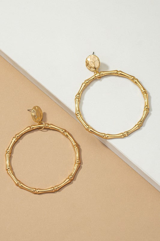Bamboo Hoop | Earrings jewelry LA3accessories   
