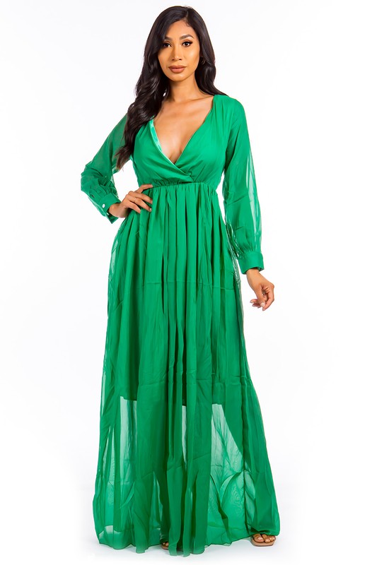 SEXY MAXI DRESS  By Claude GREEN S 