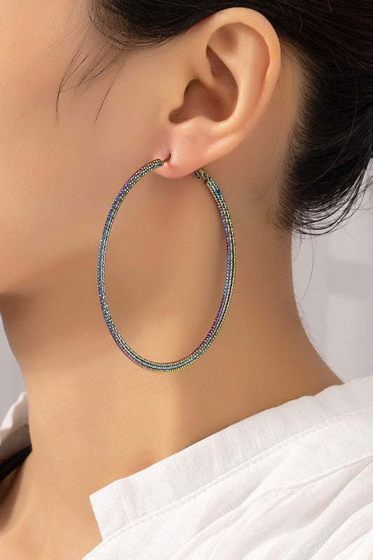 Holographic Hoop | Earrings jewelry LA3accessories   