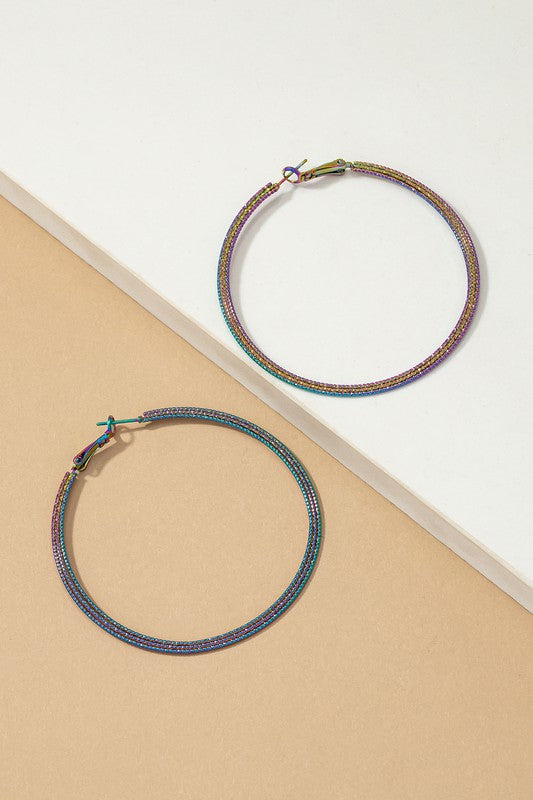 Holographic Hoop | Earrings jewelry LA3accessories   