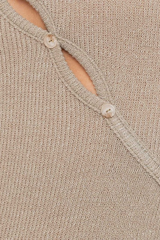 Detail Long Sleeve Button | Bodysuit Clothing LE LIS   