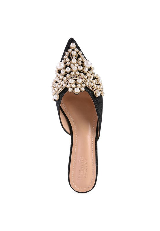 ASTRE | Embellished Delicate Pearl | Mules mules Rag Company   