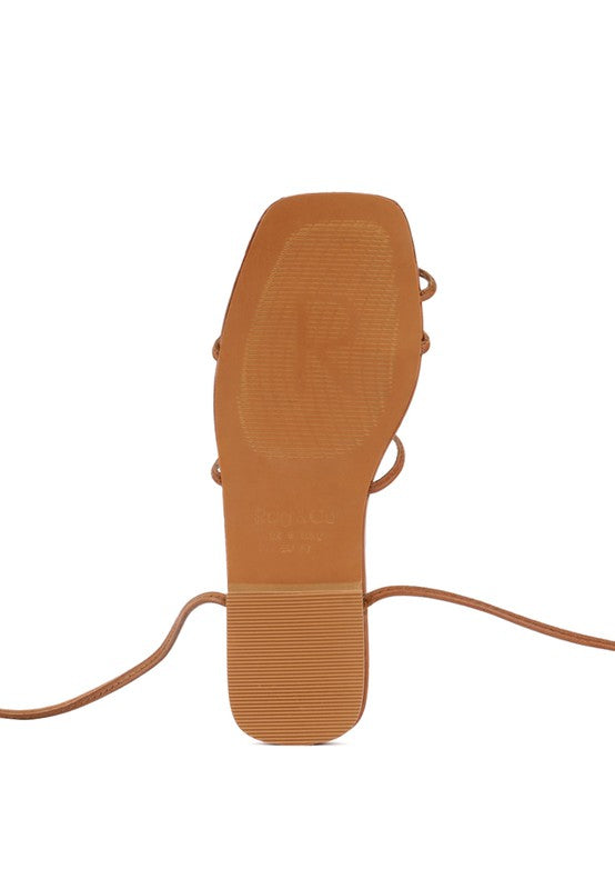 AMATHA Essential Toe Ring Summer Leather Flats  Rag Company   