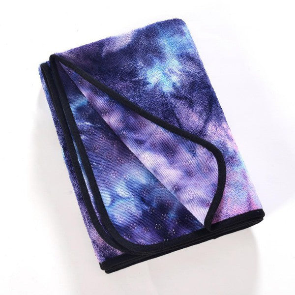 Tie Dye TSlip-Resistant Grip | Yoga Towel accessory Jupiter Gear Blue Purple One Size 