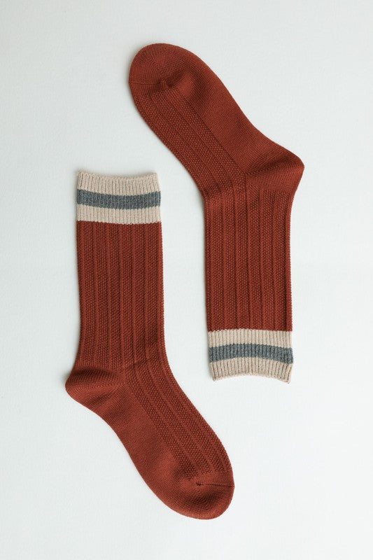 Color Block | Socks socks Leto Accessories Rust One Size 
