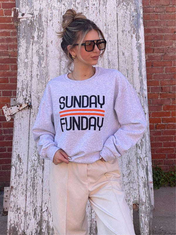 Black & Orange | Sunday Funday | Sweatshirt Clothing Ocean and 7th Ash L 