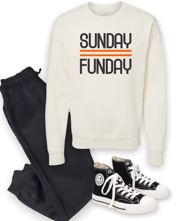 Black & Orange | Sunday Funday | Sweatshirt Clothing Ocean and 7th Cream L 