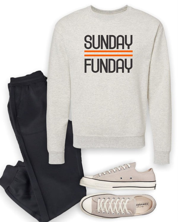 Black & Orange | Sunday Funday | Sweatshirt Clothing Ocean and 7th Oatmeal L 