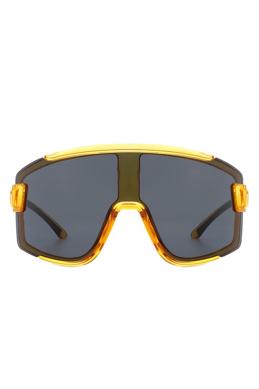 Oversize Sporty Square | Chunky Shield | Sunglasses accessory Cramilo Eyewear Orange OneSize 