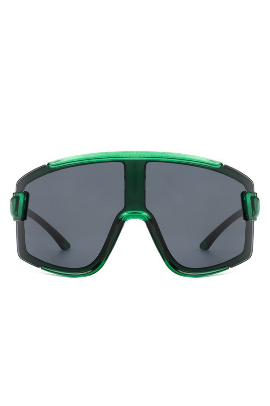 Oversize Sporty Square | Chunky Shield | Sunglasses accessory Cramilo Eyewear Green OneSize 