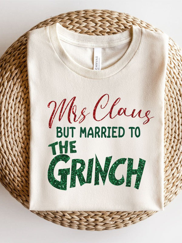 Mrs Claus | Married to the Grinch | Tee Clothing Ocean and 7th Cream L 