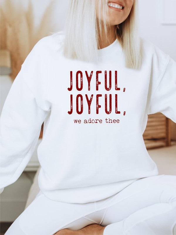 Joyful, Joyful, We Adore Thee | Sweatshirt Clothing Ocean and 7th White L 