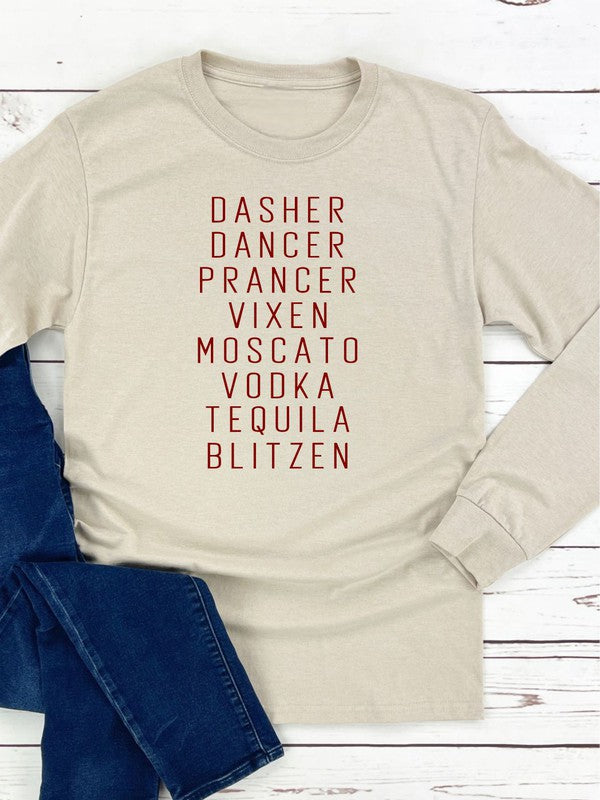 Dasher Dancer Prancer Vixen | Tee shirt Ocean and 7th Sand L 