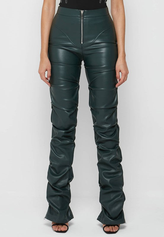 Sexy Olive Leather | Pants pants By Claude   