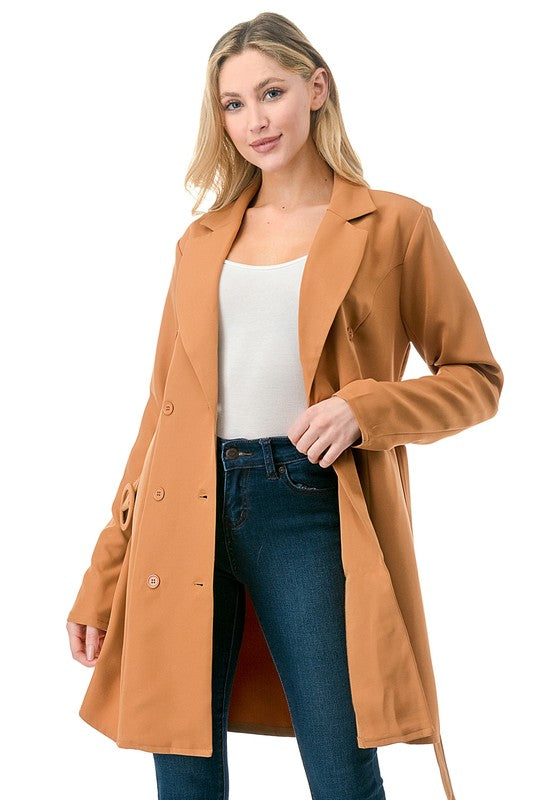 Solid Belted | Blazer jacket Annva USA   