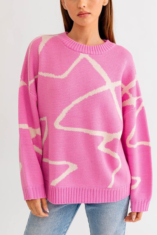 Abstract Pattern | Oversized Sweater sweater LE LIS   
