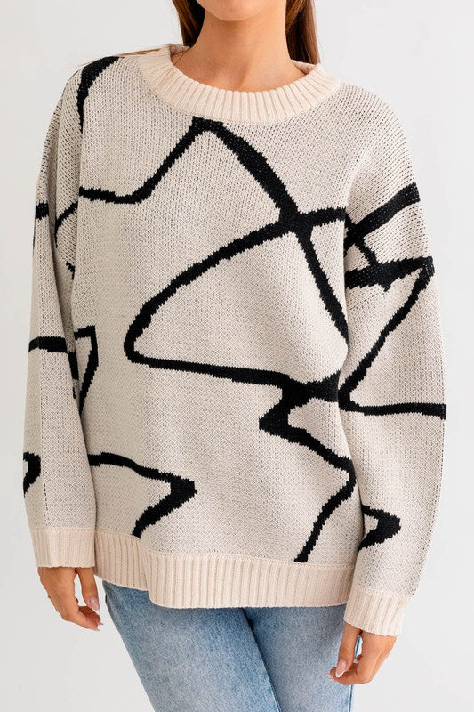 Abstract Pattern | Oversized Sweater sweater LE LIS   