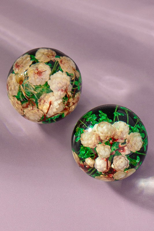 Ball Stud | Dried Flowers | Earrings jewelry LA3accessories Multi one size 