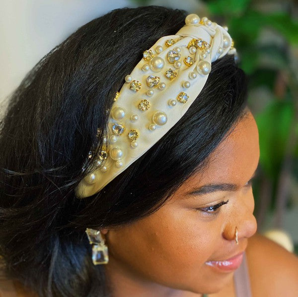 Winslet Jeweled Satin | Headband  Ellison and Young   