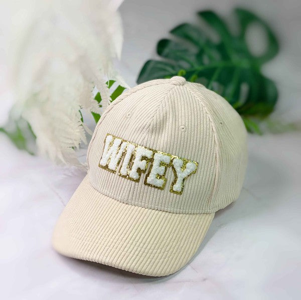 Wifey Corduroy | Cap  Ellison and Young Cream OS 