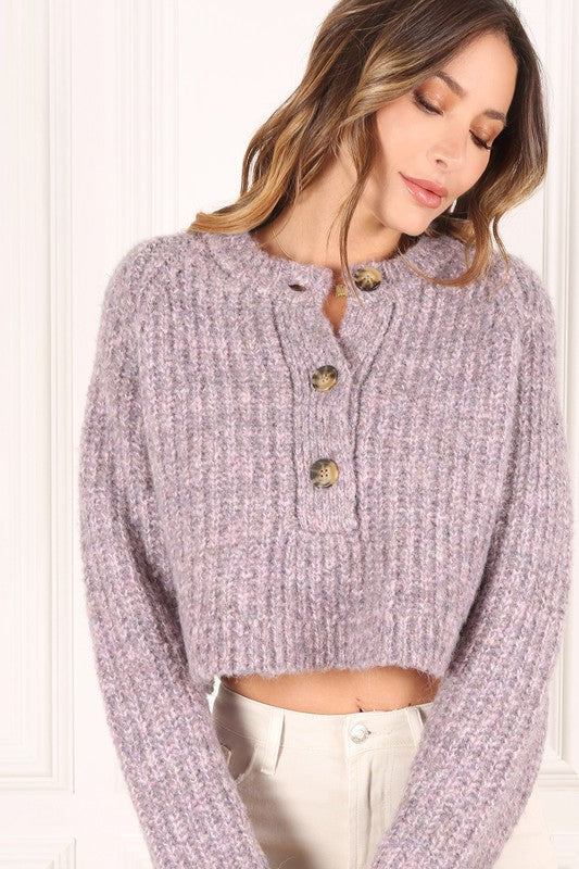 Melange Multicolor | Sweater sweater Lilou Purple S 