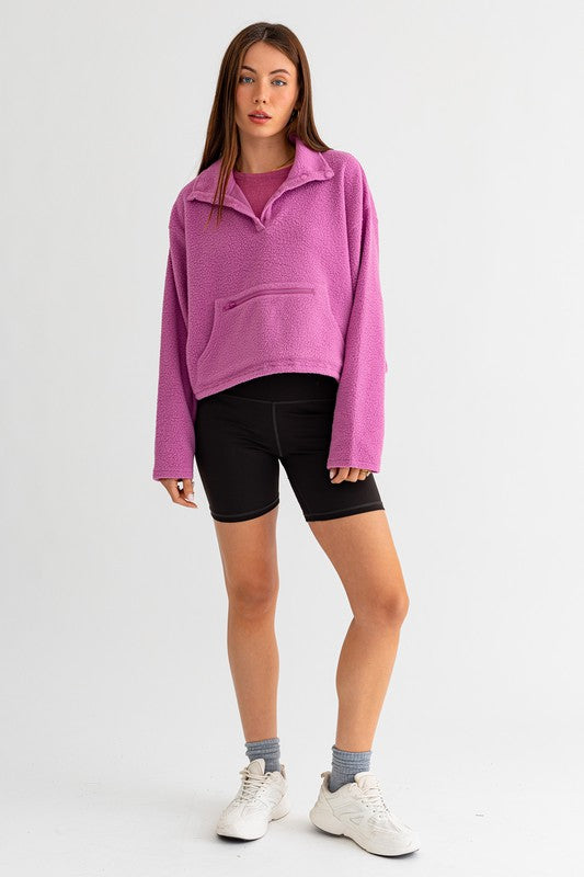 Boxy Fleece | Pocket Detail | Pullover Sweater sweatshirt LE LIS   