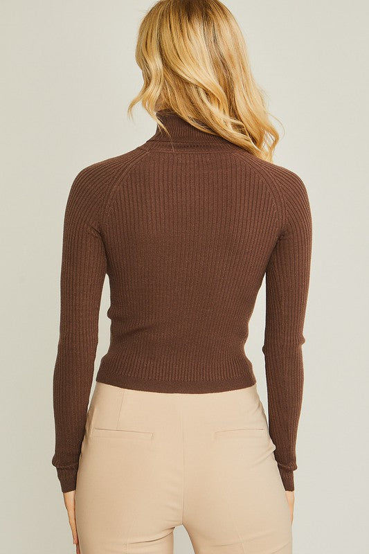 Turtleneck Ribbed Knit | Sweater sweater Love Tree   