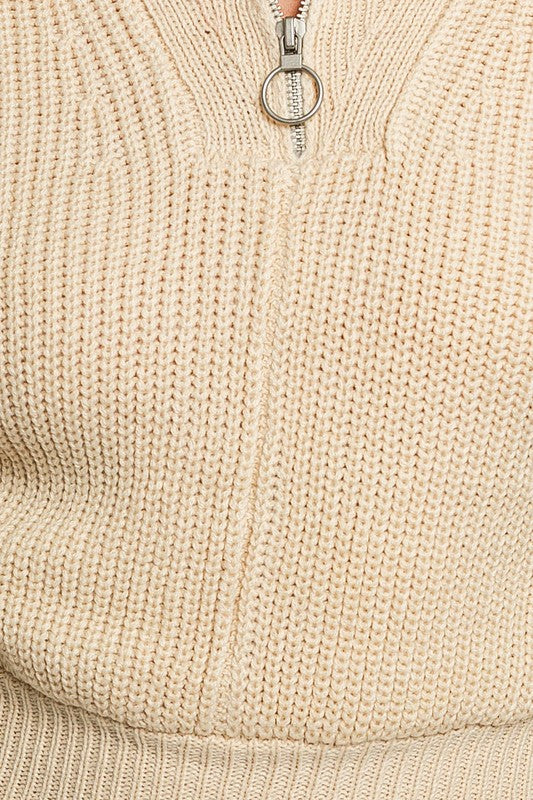 Zipper Sweater Dress  LE LIS   