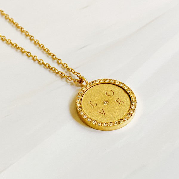 Loveholic Round Pendant | Necklace jewelry Ellison and Young Gold OS 